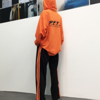 Free Shipping-ORANGE STRIPED PANTS - Thumbnail 2