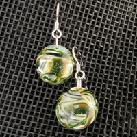 Earthtone Glass Earrings - Thumbnail 1