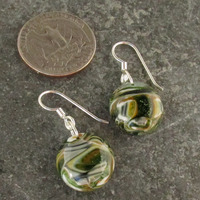 Earthtone Glass Earrings - Thumbnail 2