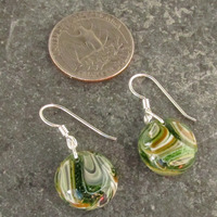Earthtone Glass Earrings - Thumbnail 2