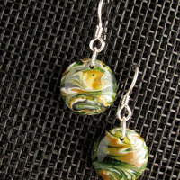 Earthtone Glass Earrings - Thumbnail 1