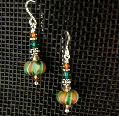 Earthtone Glass Earrings