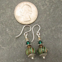 Earthtone Glass Earrings - Thumbnail 1