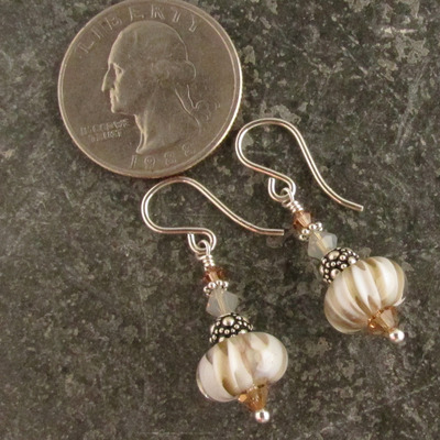 Earthtone glass earrings