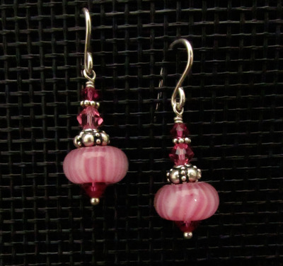Pink Glass Earrings