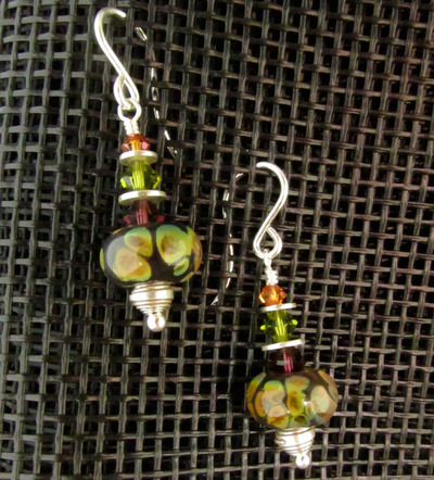 Raku Glass Earrings