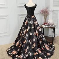 Beauty Sexy Printing Long Prom Dress,Cheap Evening Dress - Thumbnail 1