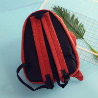Cute Dog Fox Corduroy Backpack  - Thumbnail 3