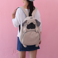 Cute Dog Fox Corduroy Backpack  - Thumbnail 2