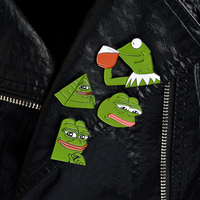 Free Shipping-PEPE THE FROG PINS (SET/4PCS) - Thumbnail 1