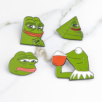 Free Shipping-PEPE THE FROG PINS (SET/4PCS) - Thumbnail 2