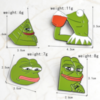 Free Shipping-PEPE THE FROG PINS (SET/4PCS) - Thumbnail 4