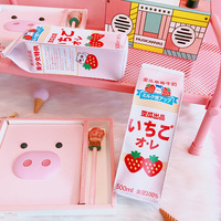 STRAWBERRY MILK BOX PENCIL CASE - Thumbnail 4