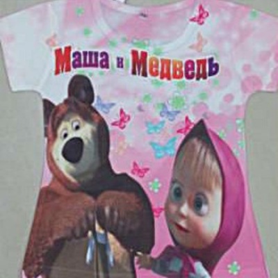 Girls masha i medved cartoon t-shirts