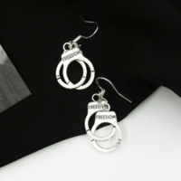Free Shipping-HANDCUFF EARRINGS - Thumbnail 1