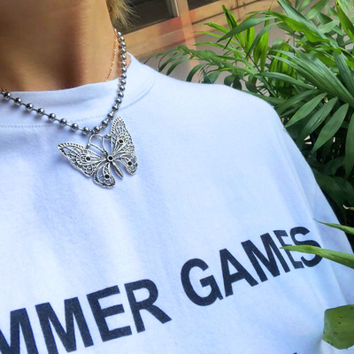 Free Shipping-CYBER PUNK BUTTERFLY NECKLACE