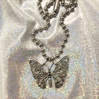 Free Shipping-CYBER PUNK BUTTERFLY NECKLACE - Thumbnail 2