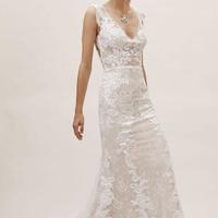 Mermaid Wedding Dresses V Neck Backless Lace Appliques Sweep Train Cap Sleeve Country Wedding Dress Custom Made Bridal Gowns - Thumbnail 2