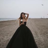 Ball Gown Black Prom Dress Cheap Vintage Tulle Prom Dress - Thumbnail 1