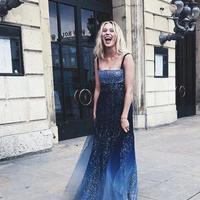 Chic Ombre Prom Dress Sequins Simple Long Cheap Prom Dress - Thumbnail 1