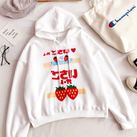 Ichigo Strawberry Milk Printed Hoodies - Thumbnail 4