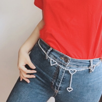 Free Shipping-BLING HEART CHAIN BELT - Thumbnail 1
