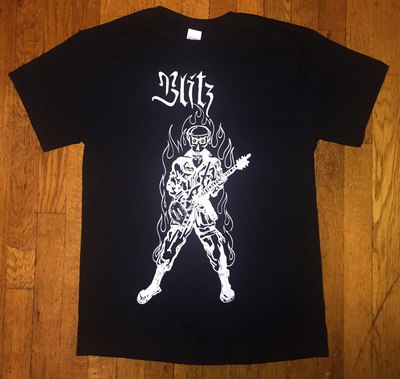 Blitz - 'Skull Man on Fire' T-Shirt