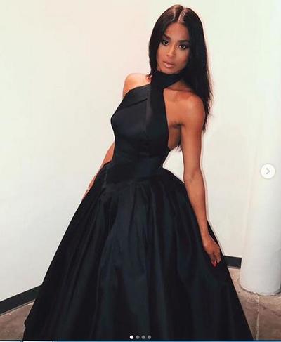 Black Ball Gown High Neck Prom Dresses Sleeveless EVening Formal Gowns