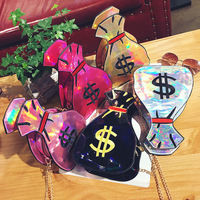 Cute Dollar Sign Embroidery Cross body Shoulder Bag - Thumbnail 2