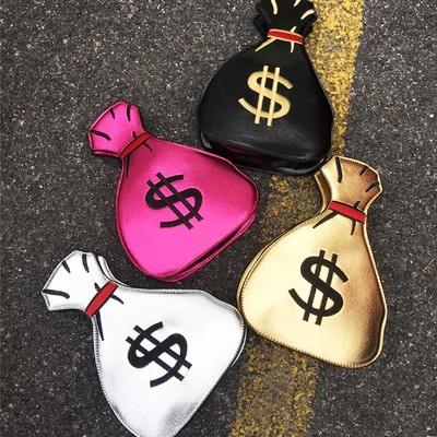Cute dollar sign embroidery cross body shoulder bag