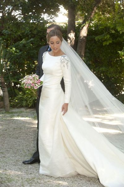 Ivory Mermaid Wedding Dresses Long Sleeve Silver Beading Bridal Gowns