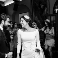 Simple Beach Wedding Dresses Boho Bridal Gowns Scoop 3/4 Long Sleeve Wedding Dresses Embroidery with Shawl Robes De Mariée - Thumbnail 2