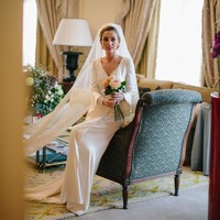 Simple Beach Wedding Dresses Boho Bridal Gowns Sexy Deep V Neck Long Sleeve Covered Button Lace Accents Wedding Dresses Robes De Mariée - Thumbnail 2