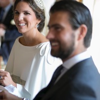 Simple Beach Wedding Dresses Boho Bridal Gowns Scoop 3/4 Long Sleeve Wedding Dresses Embroidery with Shawl Robes De Mariée - Thumbnail 4