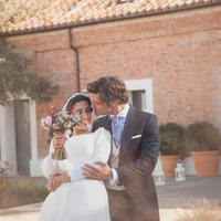 Simple Beach Wedding Dresses Boho Bridal Gowns Crew Neck Long Sleeve Delicate Lace Wedding Dresses Robes De Mariée - Thumbnail 4