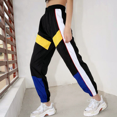 Color block patchwork sports jogger pants - Thumbnail 5