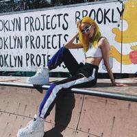 Color Block Patchwork Sports Jogger Pants - Thumbnail 2