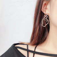 Finger Heart Love Earrings - Thumbnail 2