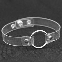 Clear Transparent Heart Design Choker Necklace - Thumbnail 2