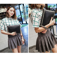 Chic Rivet Clutch Handbag - Thumbnail 2