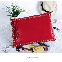 Chic Rivet Clutch Handbag - Thumbnail 4