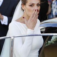 Simple Mermaid Wedding Dresses Crew Neck Long Sleeve Delicate Lace Keyhole Back Bridal Gowns - Thumbnail 2