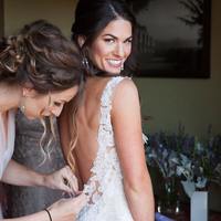 Ivory Lace Appliques Sleeveless Backless Mermaid Wedding Dresses - Thumbnail 2