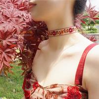 Retro Daisy Flower Embroidery Choker - Thumbnail 2