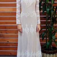 Stunning Mermaid Wedding Dresses Boat Neck Sheer Long Sleeve Boho Lace Appliques Bridal Gowns - Thumbnail 3