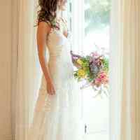 Simple Mermaid Tulle Wedding Dresses Spaghetti Straps Lace Appliques Garden Bridal Gowns - Thumbnail 1