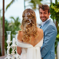 Stunning Mermaid Tulle Wedding Dresses Off the Shoulder Delicate Lace Unique Bridal Gowns - Thumbnail 3