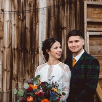 Simple A Line Chiffon Bohemian Wedding Dresses Crew Neck Sheer Long Sleeve Delicate Lace Pleat Bridal Gowns - Thumbnail 3