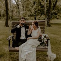 Simple Mermaid Bohemian Garden Wedding Dresses Crew Neck Delicate Lace Bridal Gowns - Thumbnail 4