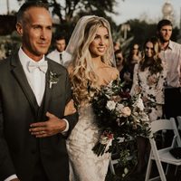 Simple Mermaid Bohemian Garden Wedding Dresses Off the Shoulder Delicate Lace Bridal Gowns - Thumbnail 1